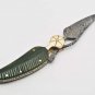 10'' Folding Hunter Pocket Knife Custom Hand Made Forged Damascus Steel Bowie Knife Bone Handle