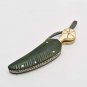 10'' Folding Hunter Pocket Knife Custom Hand Made Forged Damascus Steel Bowie Knife Bone Handle