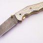 Handmade Damascus Folding Pocket knife Hunting knife 100% Handmade Damascus