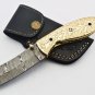 Handmade Damascus Folding Pocket knife Hunting knife 100% Handmade Damascus Steel Handle