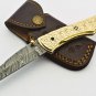 Handmade Damascus Folding Pocket knife Hunting knife 100% Handmade Damascus Steel