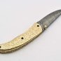Handmade Damascus Folding Pocket knife Hunting knife 100% Handmade Damascus