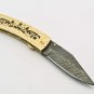 Handmade Damascus Folding Pocket knife Hunting knife 100% Handmade Damascus