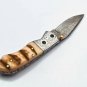 Handmade Damascus Folding Pocket knife Hunting knife 100% Handmade Handle Ram