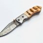 Handmade Damascus Folding Pocket knife Hunting knife 100% Handmade Handle Ram