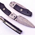 Handmade Damascus Folding Pocket knife Hunting knife 100% Handmade Damascus
