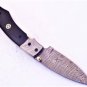 Handmade Damascus Folding Pocket knife Hunting knife 100% Handmade Damascus
