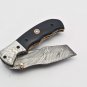Handmade Damascus Folding Pocket knife Hunting knife 100% Handmade Damascus Steel Handle