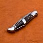 8.75" Handmade Damascus Folding Pocket knife Hunting knife 100% Handmade Damascus
