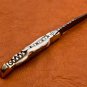 8.75" Handmade Damascus Folding Pocket knife Hunting knife 100% Handmade Damascus Steel