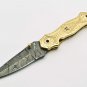 Handmade Damascus Folding Pocket knife Hunting knife 100% Handmade Damascus