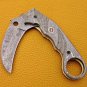 8.5" Handmade Damascus Folding Pocket knife Karambit Knife Hunting knife Handle Damascus