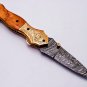 Handmade Damascus Folding Pocket knife Hunting knife 100% Handmade Damascus