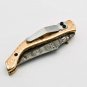 Handmade Damascus Folding Pocket knife Hunting knife 100% Handmade Damascus