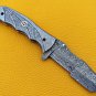 Handmade Damascus Folding Pocket knife Hunting knife 100% Handmade Damascus