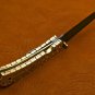 8'' Handmade Damascus Folding Pocket knife Hunting knife 100% Handmade Damascus