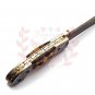 8.5'' Custom Hand Made Forged Folding Hunter Pocket Knife Damascus Steel Bowie Knife