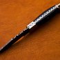 9" Handmade Damascus Folding Pocket knife Hunting knife 100% Handmade Damascus