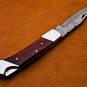 9" Handmade Damascus Folding Pocket knife Hunting knife 100% Handmade Damascus