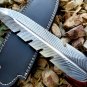 14 Inch Custom HandMade Forged D2 Steel Beautiful Hunting Knife Fixed Blade Handle Walnut Wood