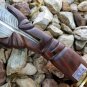 14 Inch Custom HandMade Forged D2 Steel Beautiful Hunting Knife Fixed Blade Handle Walnut Wood