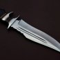 Handmade D2 Custom Steel Hunting Bowie Knife Fixed Blade with Leather sheath Handle Bull Horn 1088