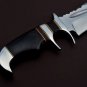 Handmade D2 Custom Steel Hunting Bowie Knife Fixed Blade with Leather sheath Handle Bull Horn 1088