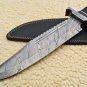 15.5'' Custom Hand Made Forged Hunter Knife Damascus Steel Bowie Knife Handle Sheep Horn