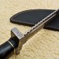 15.5'' Custom Hand Made Forged Hunter Knife Damascus Steel Bowie Knife Handle Sheep Horn