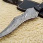 11.5'' Custom Hand Made Forged Damascus Tracker Knife with Buffalo Horn & Rose Wood