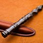 10" Damascus Fixed Blade Knife Handmade Tri Dagger Hand Forged Twisted Pattern Kris Blade new 212