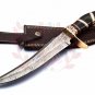 13.5" Coustom handmade Forged Damascus Steel Hunting knife 100% Handmade Damascus Steel