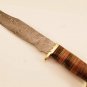 10" Inch Custom HandMade Forged Damascus Steel Hunting Bowie Fixed Blade