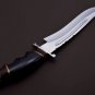 Handmade D2 Custom Steel Hunting Bowie Knife Fixed Blade with Leather sheath 1089