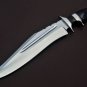 Handmade D2 Custom Steel Hunting Bowie Knife Fixed Blade with Leather sheath Handle Bull Horn