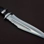 Handmade D2 Custom Steel Hunting Bowie Knife Fixed Blade with Leather sheath Handle Bull Horn
