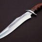 Handmade D2 Custom Steel Hunting Bowie Knife Fixed Blade with Leather sheath