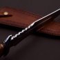 Handmade D2 Custom Steel Hunting Bowie Knife Fixed Blade with Leather sheath