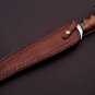 Handmade D2 Custom Steel Hunting Bowie Knife Fixed Blade with Leather sheath