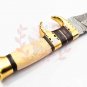 16'' Custom Hand Made Forged Hunter Knife Damascus Steel Handle with Buffalo Bone With Leather