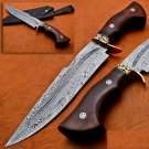 17.5" Coustom handmade Forged Damascus Steel Hunting knife 100% Handmade Damascus