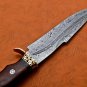17.5" Coustom handmade Forged Damascus Steel Hunting knife 100% Handmade Damascus