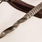 10" Damascus Fixed Blade Knife Handmade Tri Dagger Hand Forged Twisted Pattern Kris Blade new 254