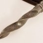 10" Damascus Fixed Blade Knife Handmade Tri Dagger Hand Forged Twisted Pattern Kris Blade new 254