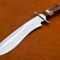 Handmade D2 Steel knife Hunting knife 100% Handmade D2 Steel Handle Deer Antler with leather Sheath