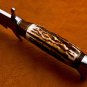 Handmade D2 Steel knife Hunting knife 100% Handmade D2 Steel Handle Deer Antler with leather Sheath