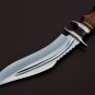 Handmade D2 Custom Steel Hunting Bowie Knife Fixed Blade with Leather sheath Walnut Wood 1086