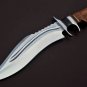 Handmade D2 Custom Steel Hunting Bowie Knife Fixed Blade with Leather sheath Walnut Wood 1086