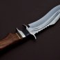 Handmade D2 Custom Steel Hunting Bowie Knife Fixed Blade with Leather sheath Walnut Wood 1086