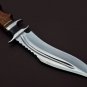 Handmade D2 Custom Steel Hunting Bowie Knife Fixed Blade with Leather sheath Walnut Wood 1086